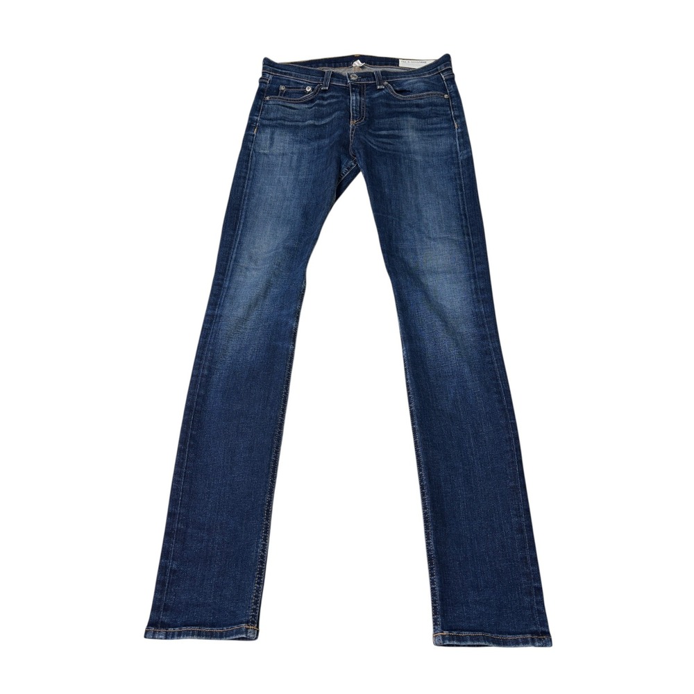 Rag & Bone High Rise Skinny Jeans Chaucer Blue Denim W1513K520 Womens 30X30